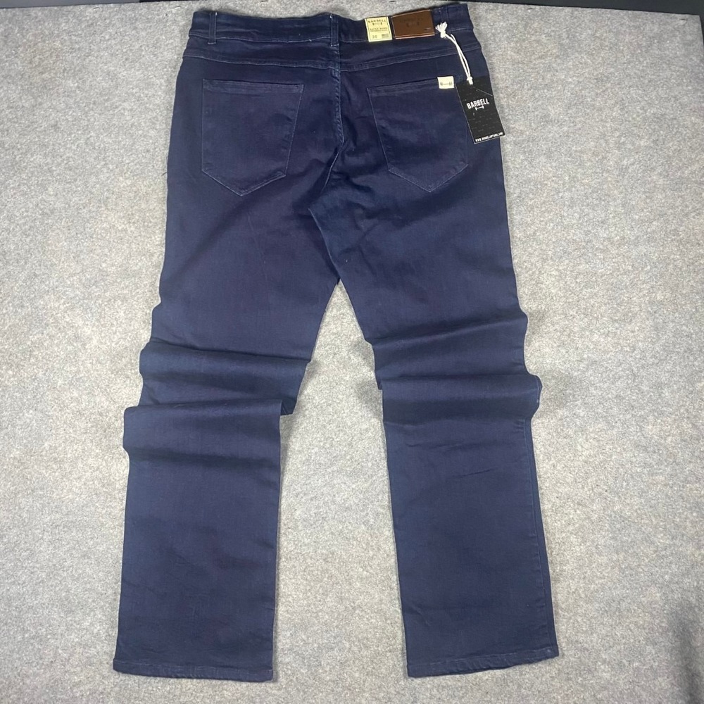 Barbell Apparel Performance Dark Denim Relaxed Athletic Fit Jeans Mens 36x34 NWT - Picture 5 of 8